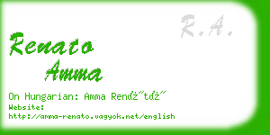 renato amma business card